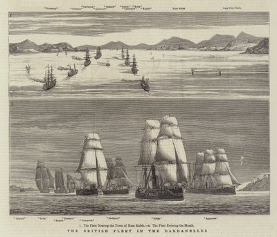 La flotta britannica nei Dardanelli da William Edward Atkins